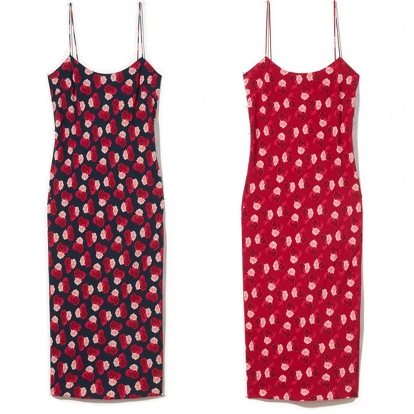 Karl Lagerfeld Rose Pattern Slip Dress - Picture 7 of 8